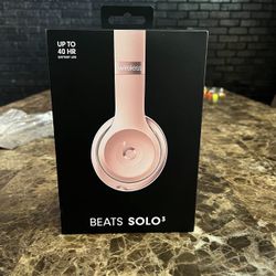 NEW Beats Solo3 Wireless On-Ear Headphones - Apple W1 Headphone Chip, Class 1 Bluetooth - Rose Gold !
