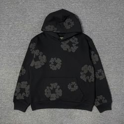 Black Denim Tears Monochrome Hoodie Size Large