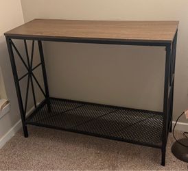 Industrial Console Table with Metal Frame