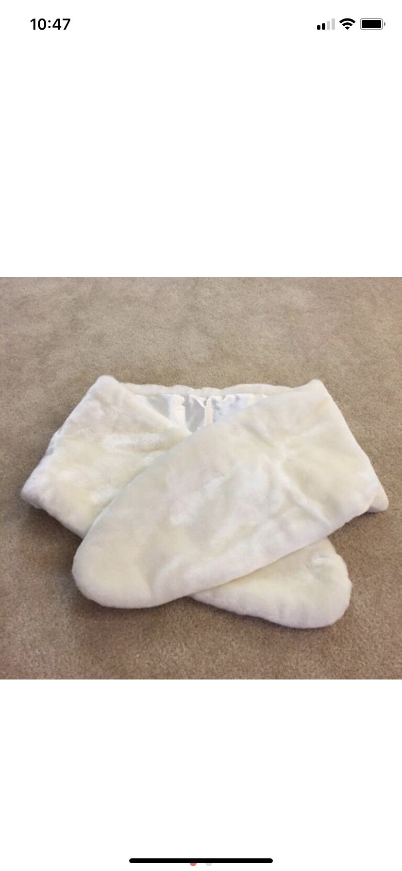 David’s Bridal Ivory Faux Fur Wrap
