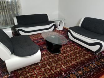 Contemporary 3 pc sofa love and chair