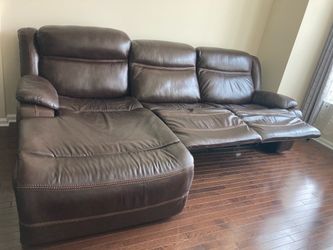 3 Pieces power reclining leather sofa set