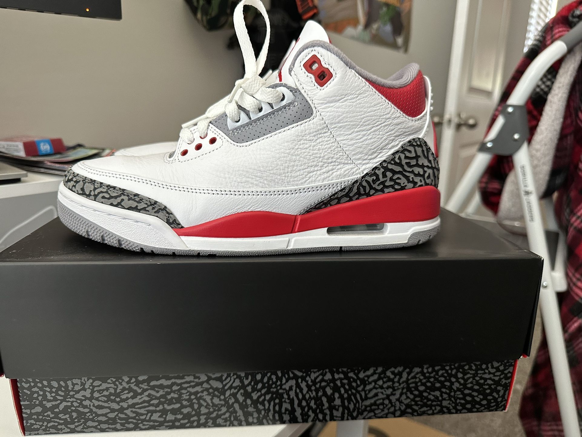 Fire Red Jordan 3s