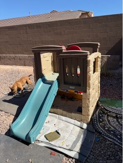 Outdoor climb and slide