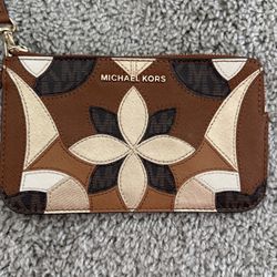 Michael Kors Clutch Wallet Brown / Gold
