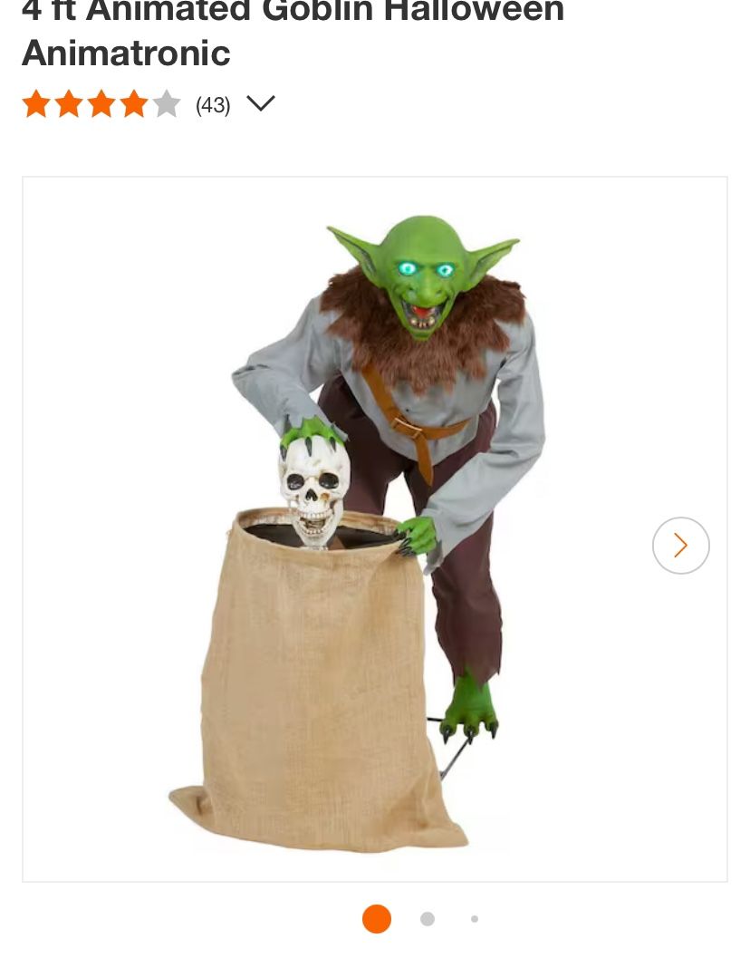 Halloween Decor 4 ft Animated Goblin Halloween Animatronic