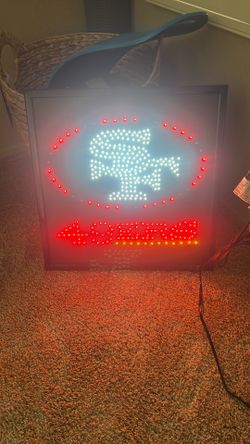 San Francisco 49ers Light Up Sign Football