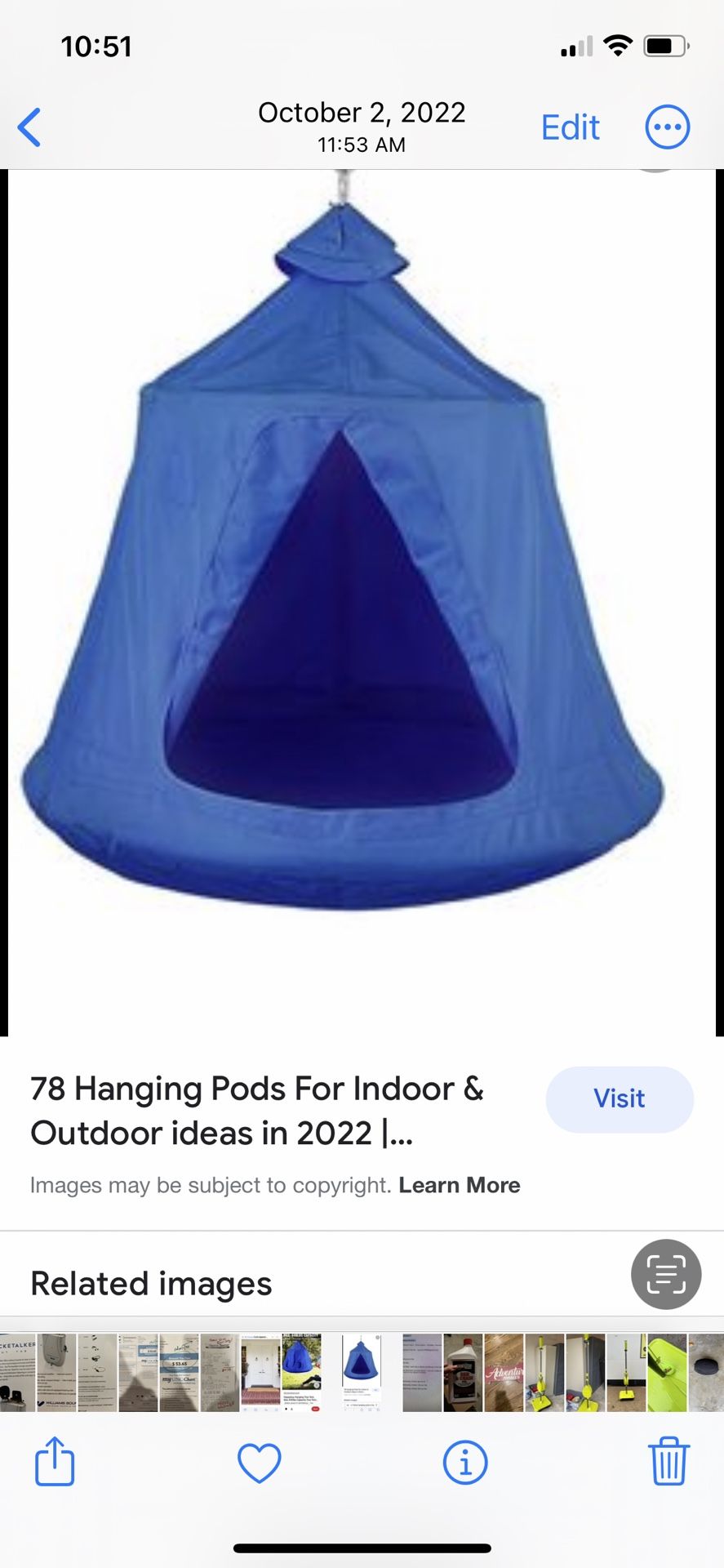 Swing pod - Like new - Never Outside - $75