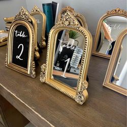 Gold Mirror Table Numbers 1-12