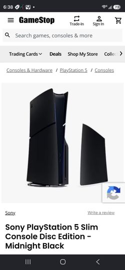 PS5 Slim disk edition midnight black 3TB storage