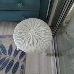 Wicker Vanity Stool