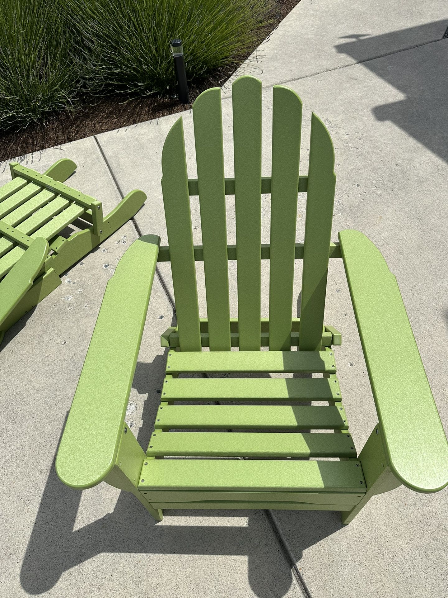 Polywood Adirondack Chairs and Side Table