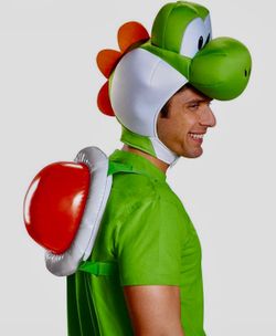 Yoshi Adult Headpiece & Inflatable Shell- Super Mario