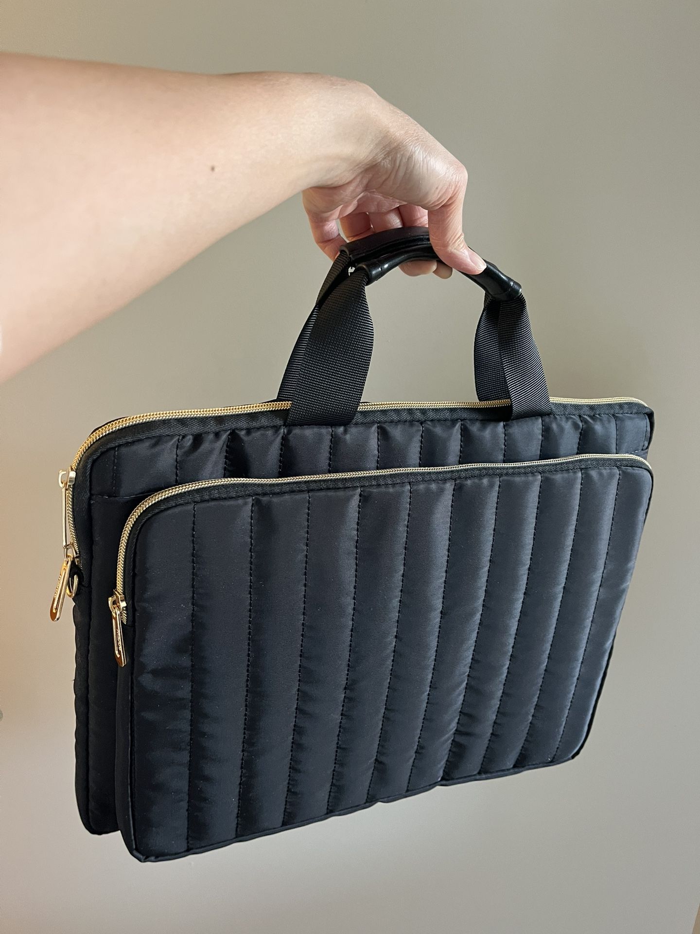 MOSISO 2-in-1 Quilted Laptop Bag (Black)