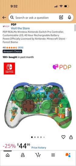 (BRAND NEW) PDP REALMz Wireless Nintendo Switch Pro Controller, Customizable LED