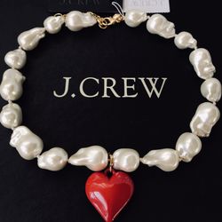 (NEW) (1 AVAILABLE) WOMEN’S J.CREW ENAMEL HEART - SIZE: OS (ONE SIZE)