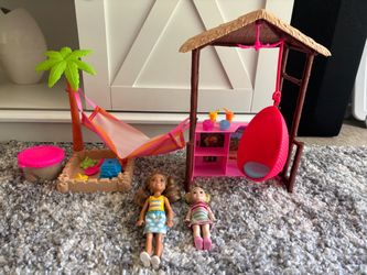 BARBIE CHELSEA DOLL TIKI HUT BEACH PLAYSET