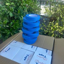 1" blue painters tape, cinta de pintor azul