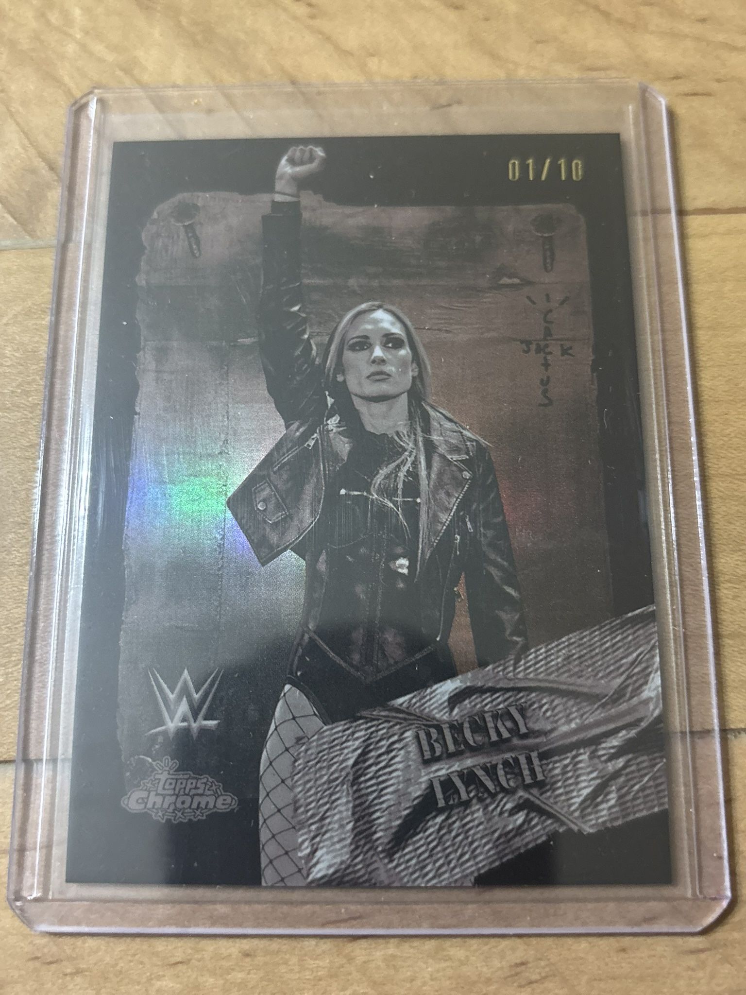 2025 Topps Chrome WWE Cactus Jack BECKY LYNCH Rodeo Rebels Black Refractor 1/10