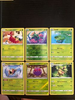 Pokémon TCG Grass Type Card Lot of 6