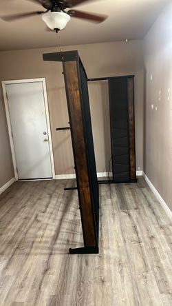 King bed frame with plugins