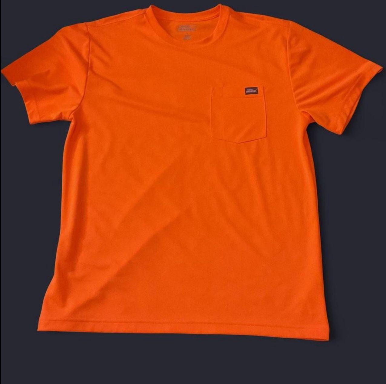 Orange Dickies pocket tee