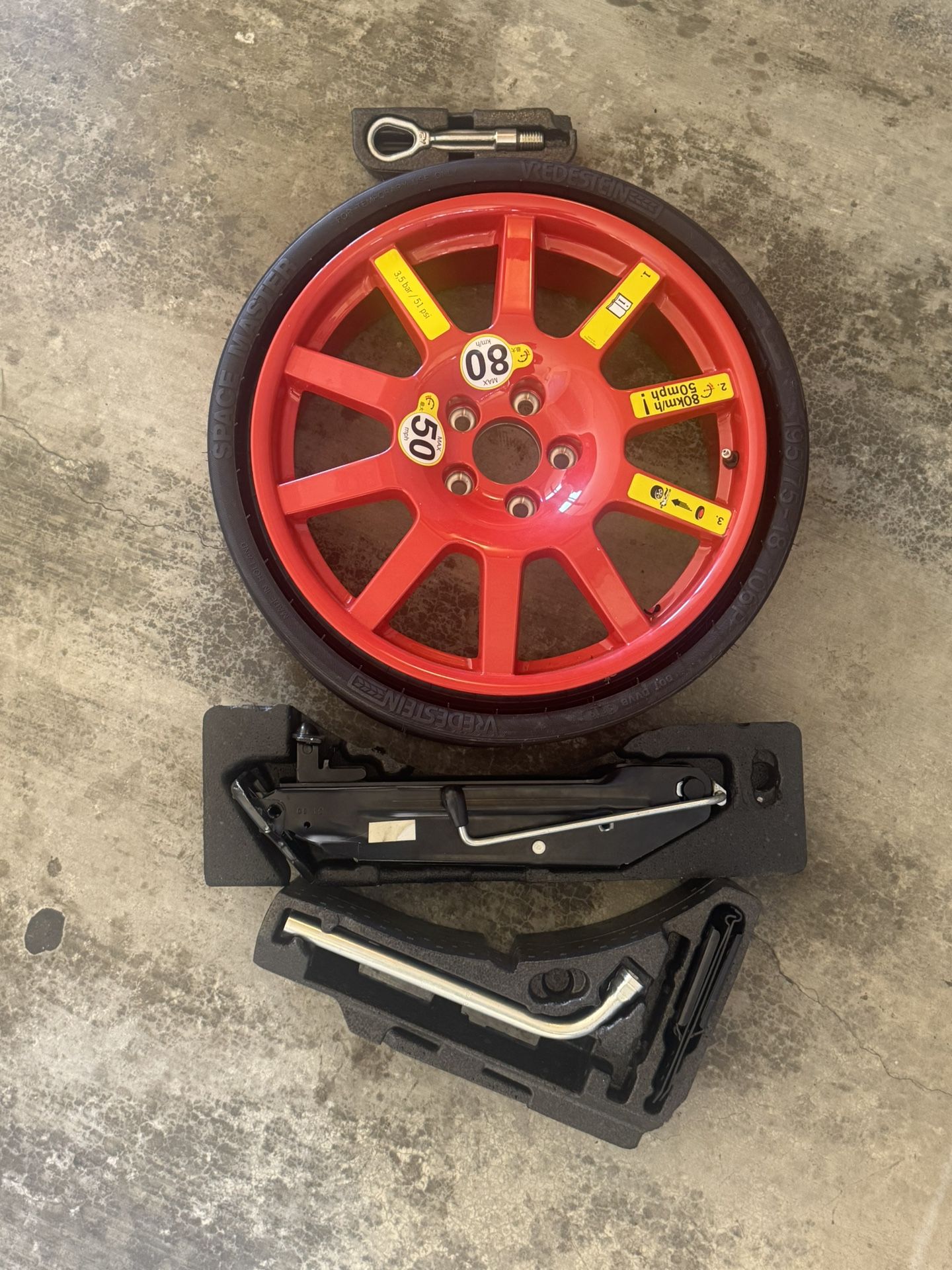 Porsche Spare Tire Set (OEM Space Saver)