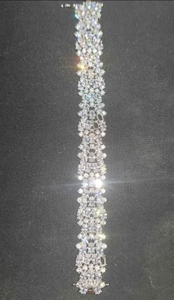 Silver Crystal Tennis Bracelet