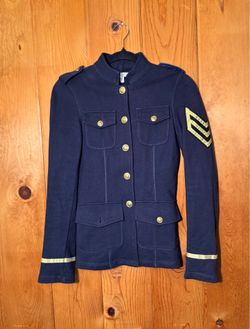 Delia*s Faux Military / Navy Jacket Size XS Halloween Costume