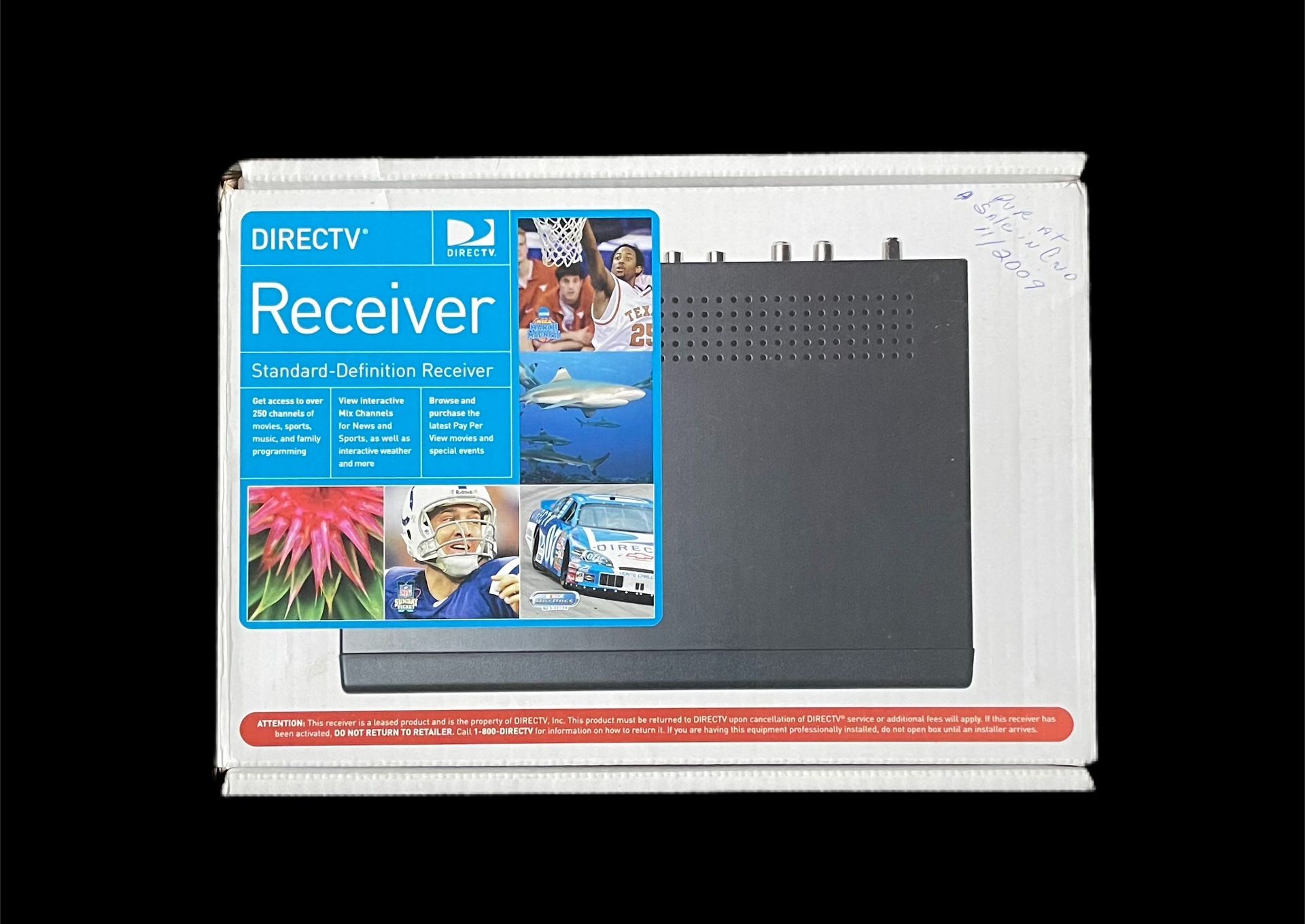 Direct TV Receiver D12-100 Satellite Cable Box Power Cord Remote Manual NIB