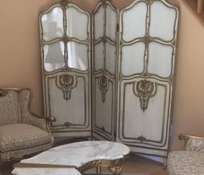 Antique French 3 Panel Divider