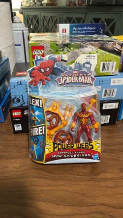 Marvel Ultimate Spiderman Power Webs Catapult Smash Iron Spiderman Action Figure