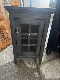 Side table with charging ports