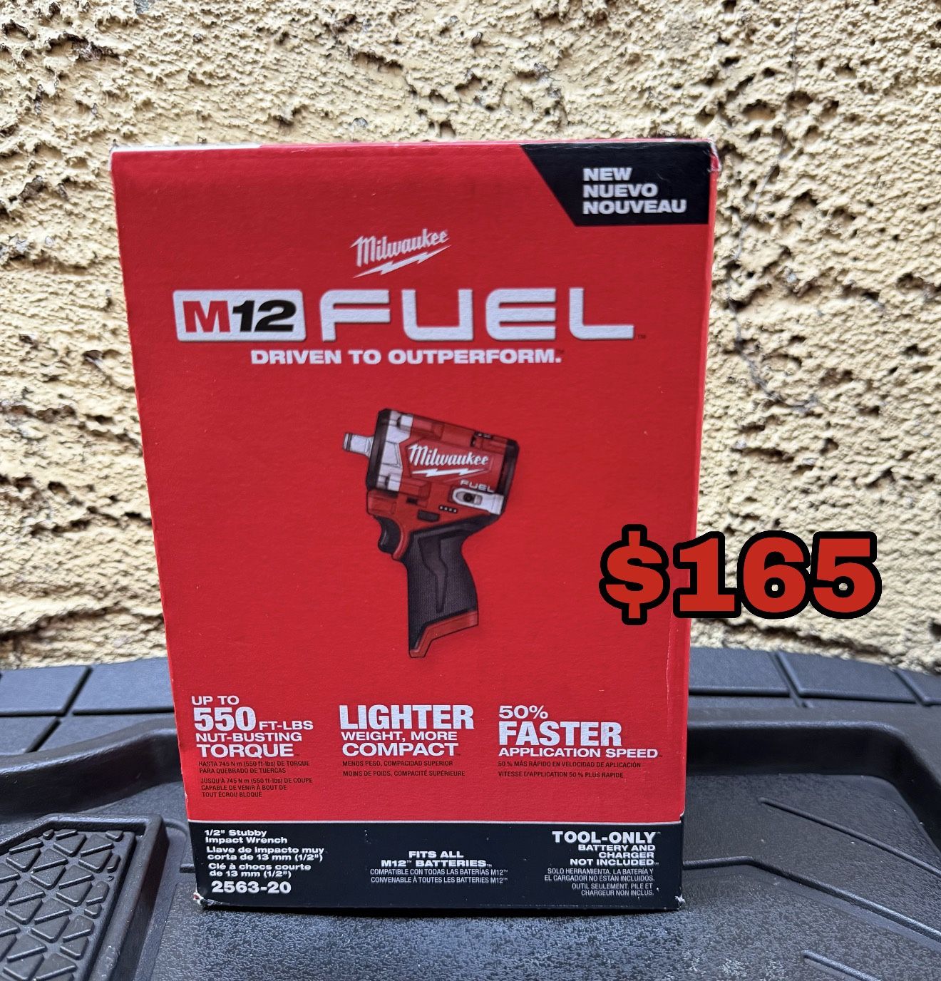 Milwaukee M12 FUEL 1/2" Stubby Impact Wrench 2563-20 (Tool-Only)