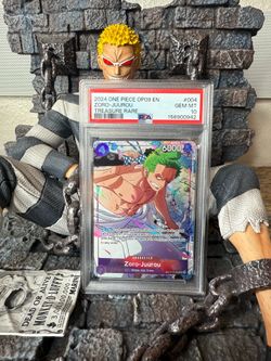 One Piece OP09 EN Zoro-Juurou Treasure Rare PSA 10
