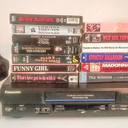 Working VCR & 13 VHS