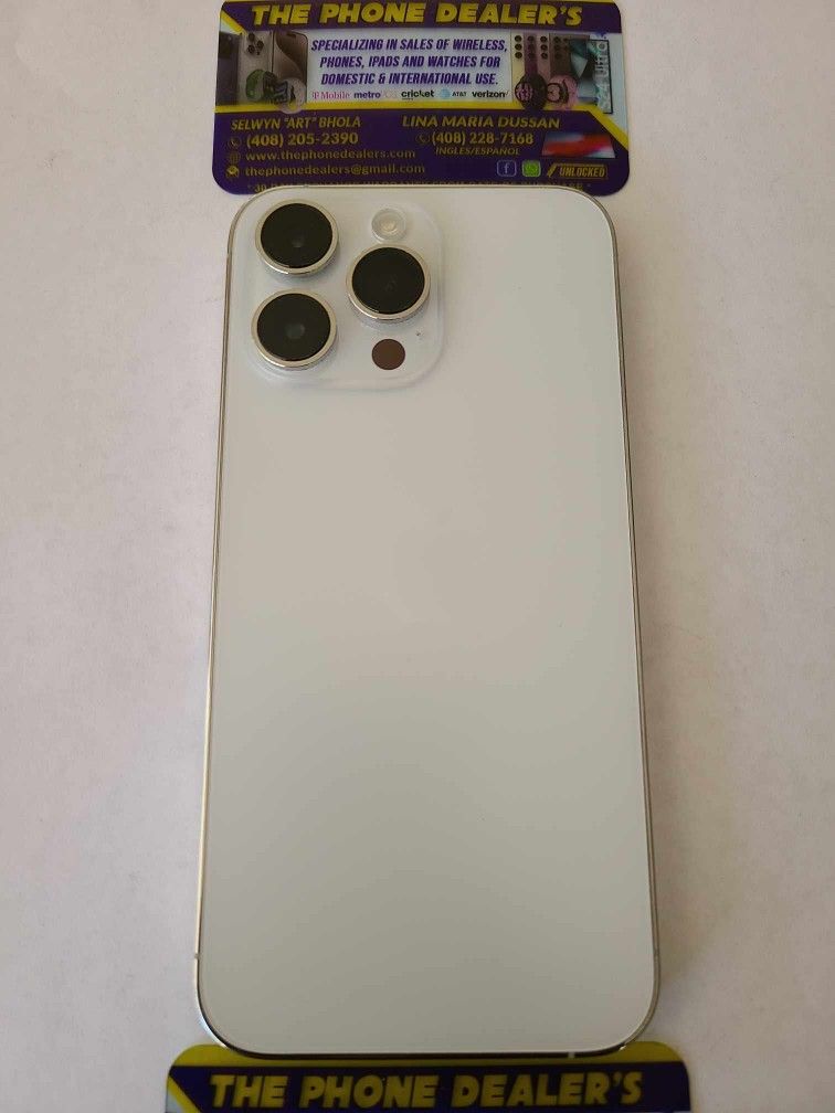 Unlocked Iphone 14 Pro Max 512g Silver Excellent Clean Imei