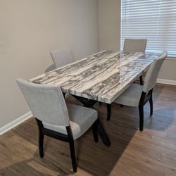 Marble Table Top Dining Set - Atlanta Same Day Delivery 
