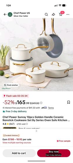 Almost new cookware set paid $167