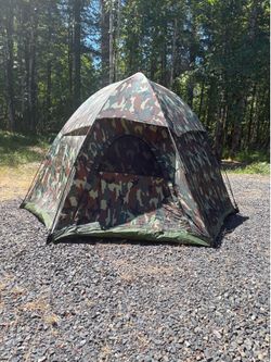 Camouflage 3 Person Hex Dome Tent