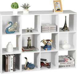 12-Cube Organizer Shelf - White, 47.2" W x 35.8" H x 11.6" D