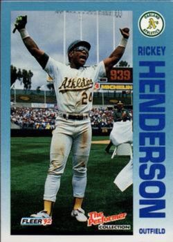 #17 Rickey Henderson 1992 Fleer 7-Eleven/Citgo The Performer