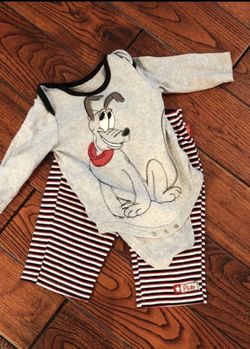 Size 6M Pluto onesie and pants