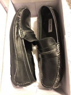 Steve Madden men size 11 black shoes casual loafers