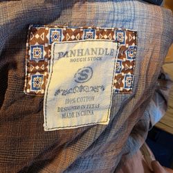 Panhandle men's pearl snap button up shirt