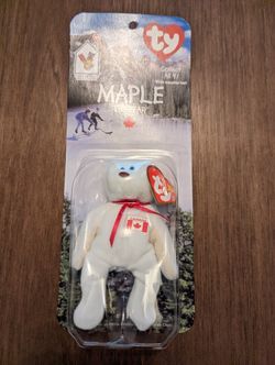 RARE McDonald's TY Beanie Babies Maple Bear with tag errors