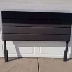 King Size Upholstered Headboard – Charcoal Gray (Adjustable Height)