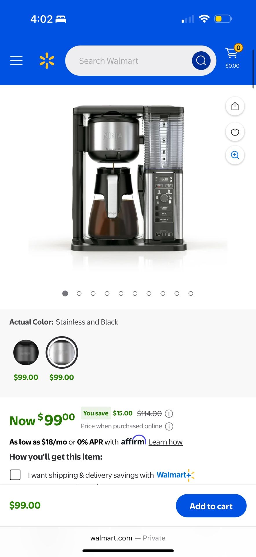 Ninja Hot & Iced Single Serve or Drip Coffee System CM300