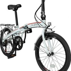 Xspec 20" 7 Speed Folding Compact City Commuter Bike, Black (NOT An Electric