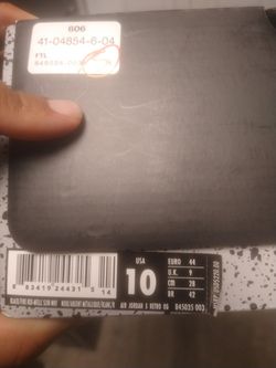$260 Local pickup size 10. only. 2016 Air Jordan 5 Black Metallic OG With Original Box . Worn 3 Times Price Is Firm No Trades Footlocker Receipt  Thumbnail